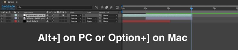 how to cut video after effects