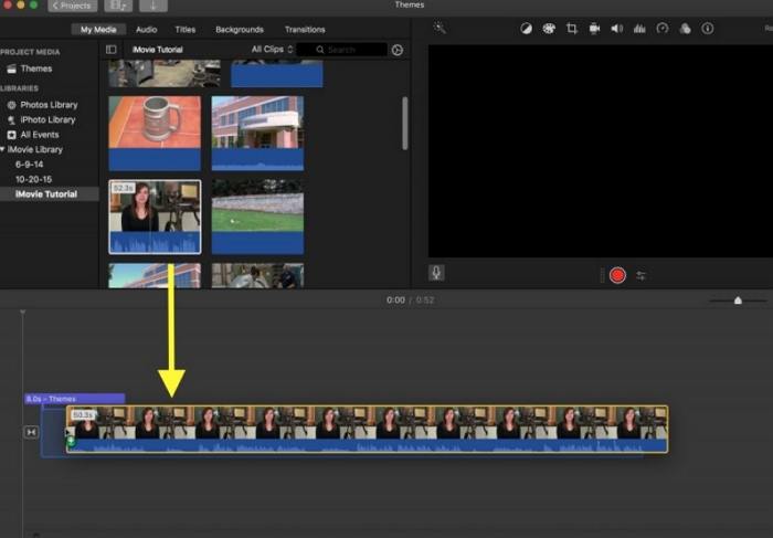how to change imovie template