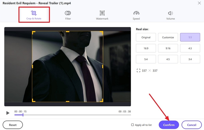 video creation tips crop univd