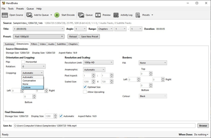 cropping dimensions handbrake