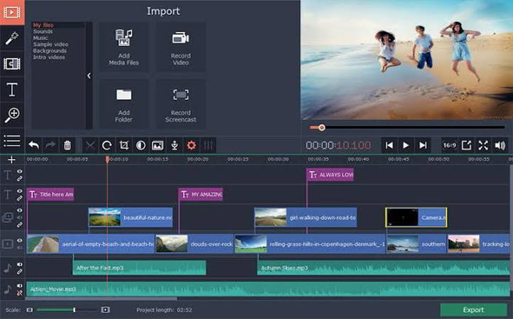 iMovie overview showing Apple's free video editor