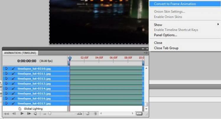 turn photos into time lapse