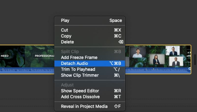 how to remove audio from video in imovie