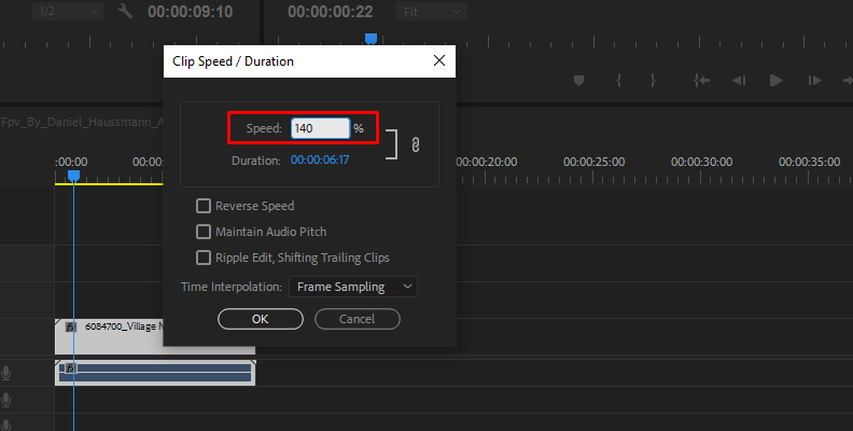 speed up video premiere pro