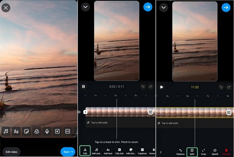 video schneiden auf instagram