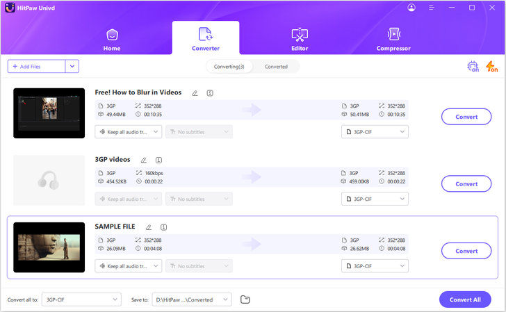 import 3gp videos