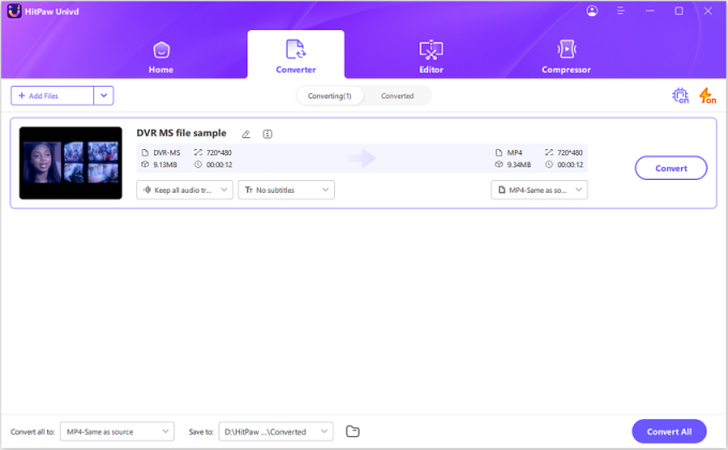 importar arquivos dvr ms