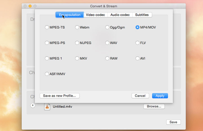avi to mp4 on mac in vlc