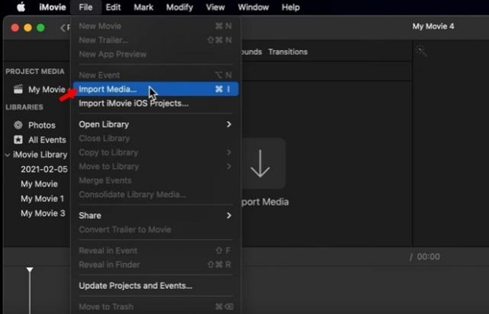 import mov files to imovie