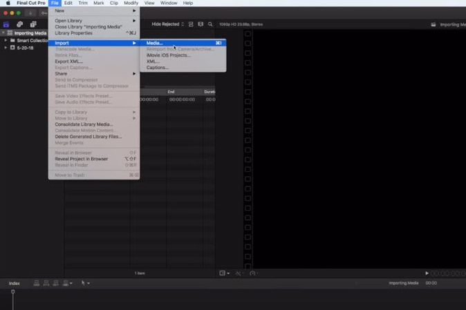import video final cut pro