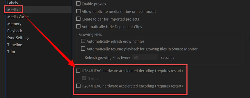 off hardware accelerated encoding
