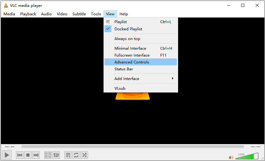 enable advanced controls vlc