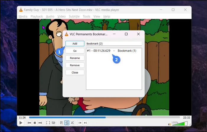 Add VLC Bookmarks