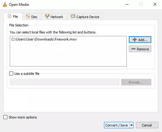 select mp4 format in profile