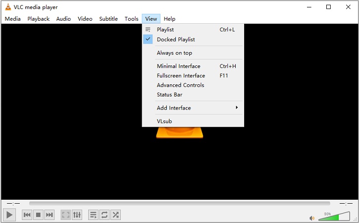 docked playlist in vlc