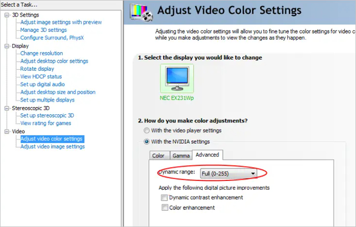 enable hdr nvidia control panel