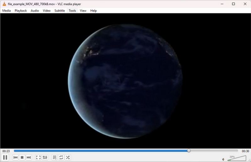 play video in vlc media player