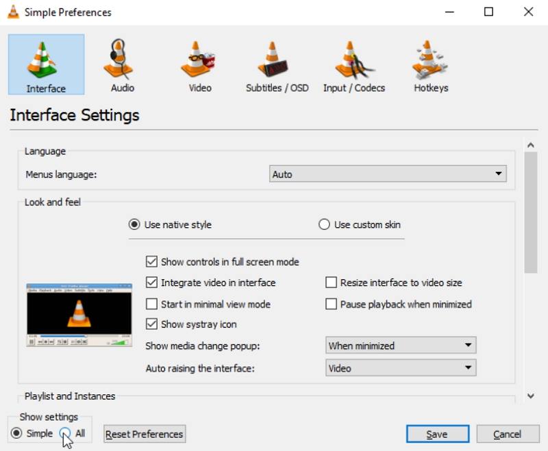 VLCのリモートコントロール