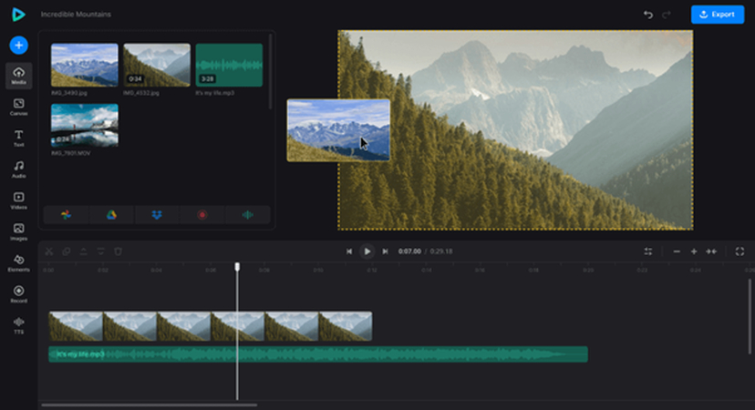 add watermark using clideo