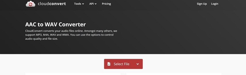 cloudconvert aac to wav converter free