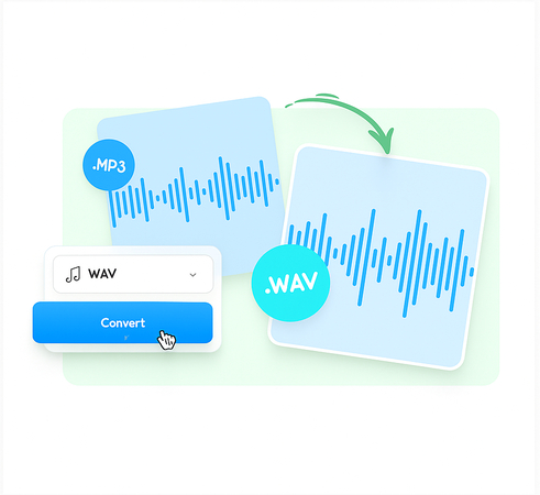 use easy and simple audio converter to wav