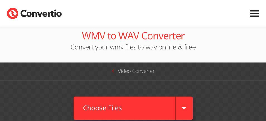 Convert WMV to WAV using Convertio