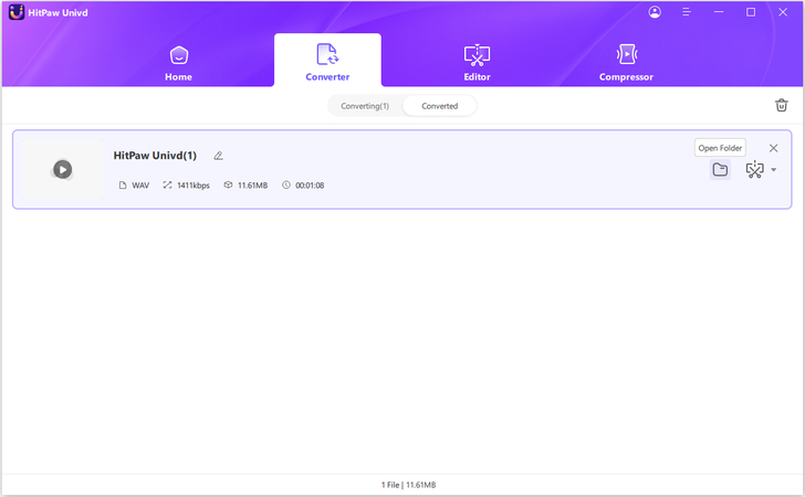abrir arquivos wav convertidos