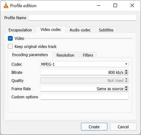 إعداد تنسيق WAV في VLC