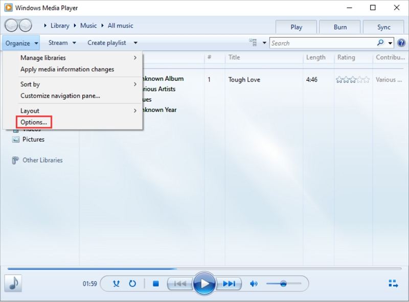 convert wav to wma with windows media player