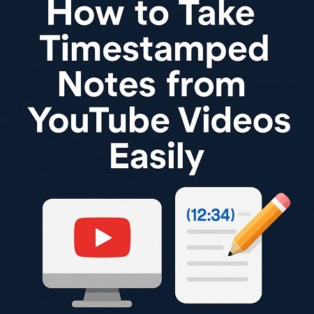 take timestamped notes from youtube video