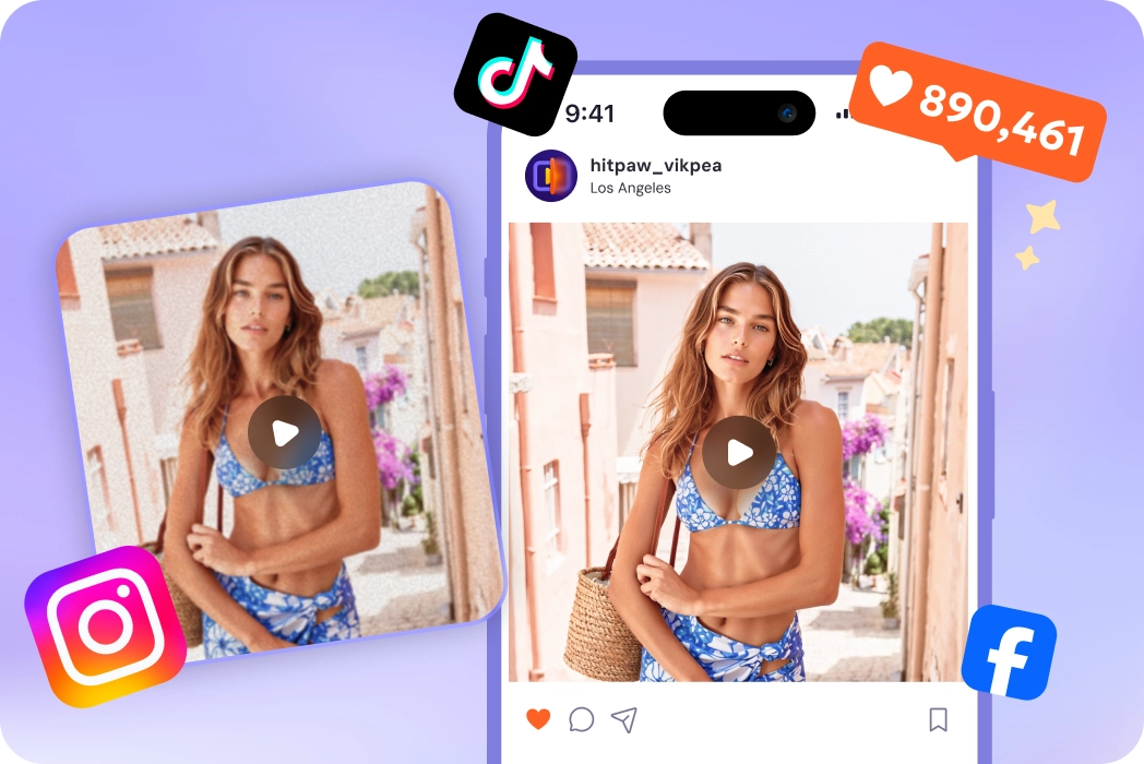 enhance videos to 4K for social sharing