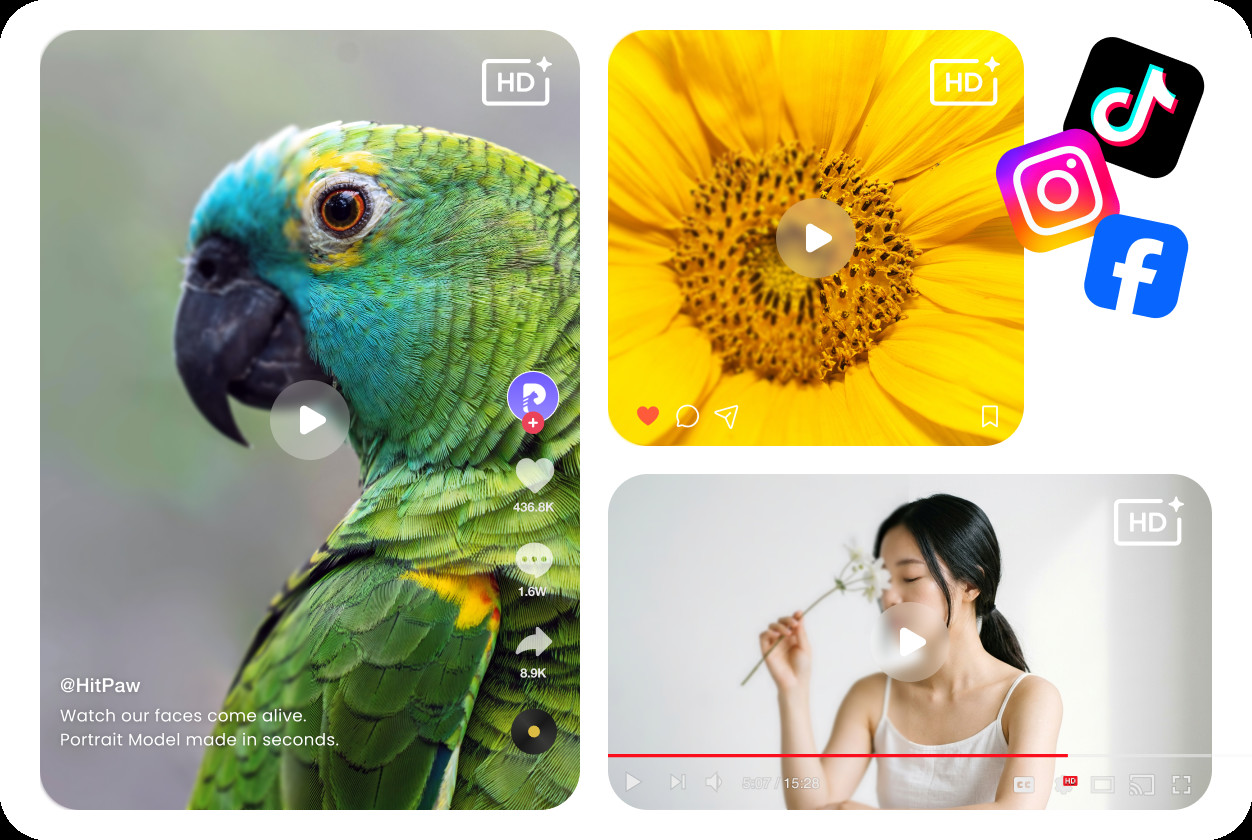 ai video upscaler for social media
