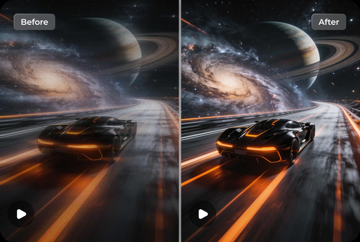 grok imagine upscaler remove motion blur