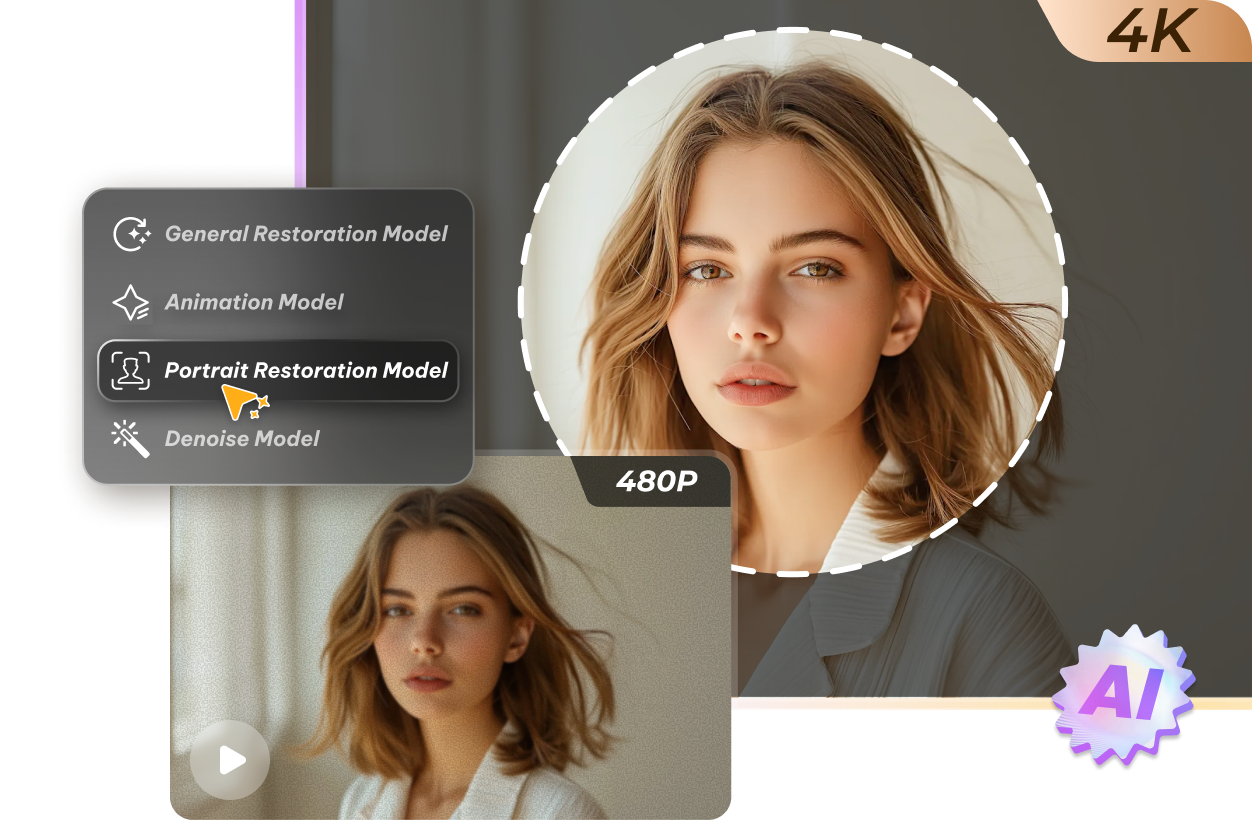 convert video to 4K with multiple AI models